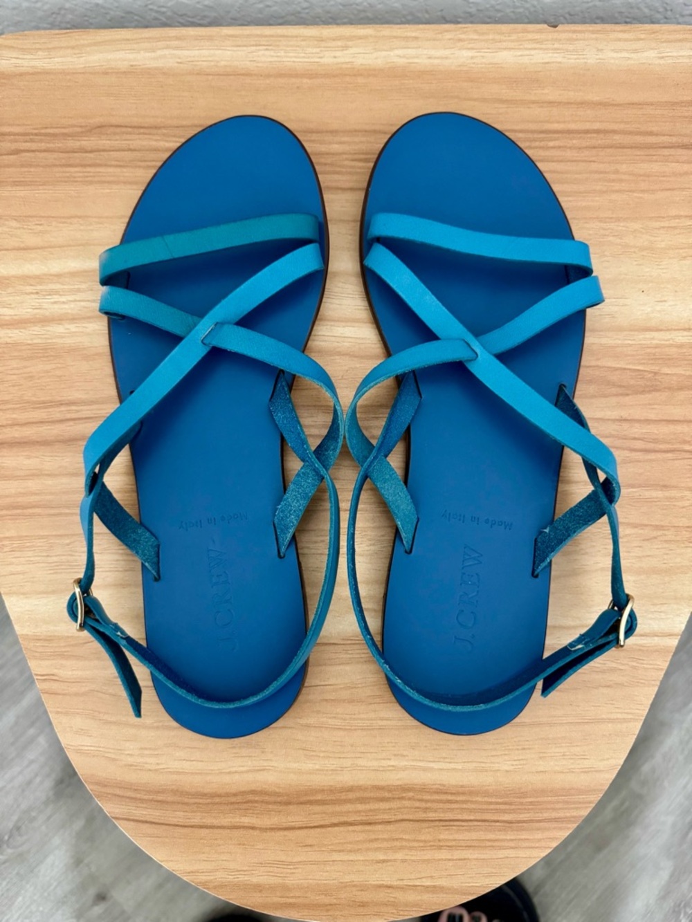 J.Crew Blue Strappy Made in Italy Sandals Size 7.5